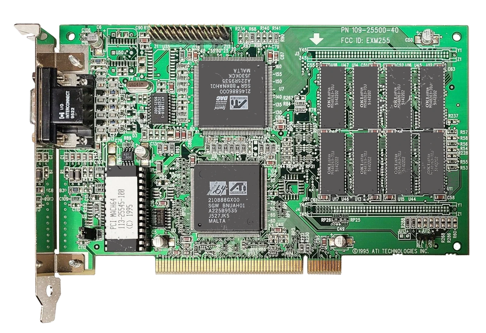 PCI Video card ATI 4MB  109-32100-20 Mach64  EXM321 WinCharger 113-32114-104 VGA 