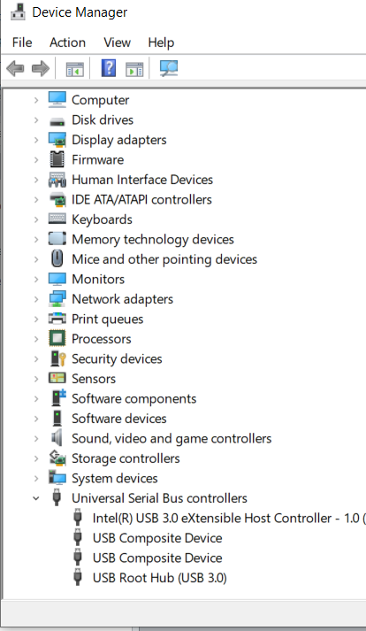 Device Manager Tree