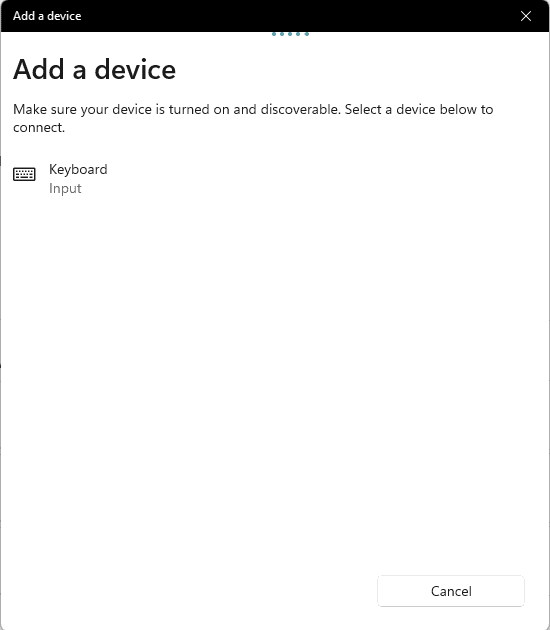 Windows 11 - Bluetooth Devices found