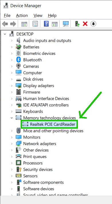 realtek usb card reader