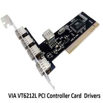 VIA VT6212L PCI Controller Card 4+1 Port USB 2.0 Drivers
