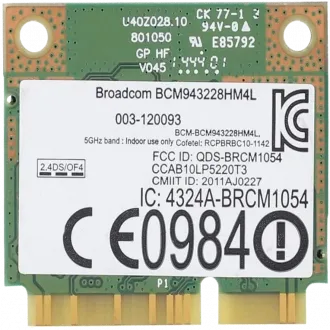 Broadcom BCM943228HM4L DW1540 Card Drivers