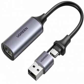 UGREEN Video Capture Card 4K HDMI to USB-A/USB-C Adapter
