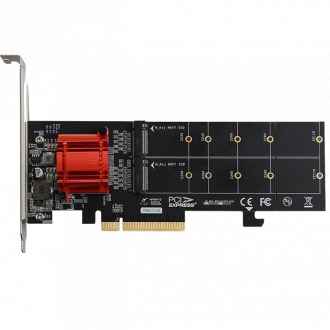 PCIe 3.1 x8 ASM1812 to 2-port M.2 SSD Adapter Expansion Card