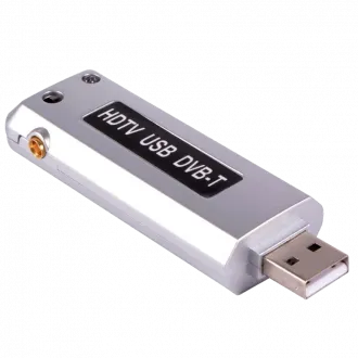 An iamge of a Afatech AF9015 DVB-T Tuner USB Dongle.