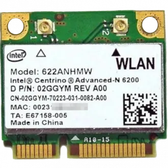 An image of a Mini PCIe Intel® Centrino® Advanced-N 6200 WiFi Adapter.