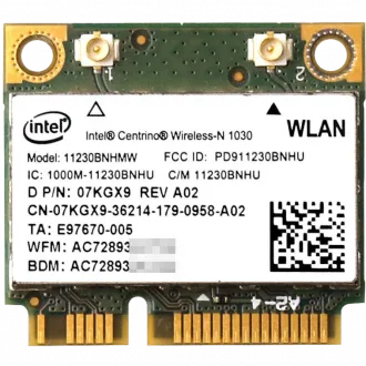 An image of a Intel Centrino Wireless-N 1030 WiFi and Bluetooth 3.0 Combo Adapter.