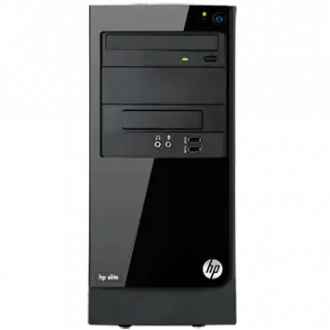 An image of the front of a HP Elite 7500 Microtower Desktop Computer.