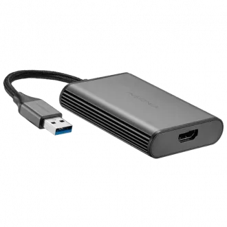 An image of a Insignia™ NS-PA3UHD USB to HDMI Adapter.