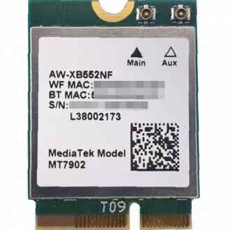 An image of a MediaTek MT7902 WiFi/Bluetooth Network Card.