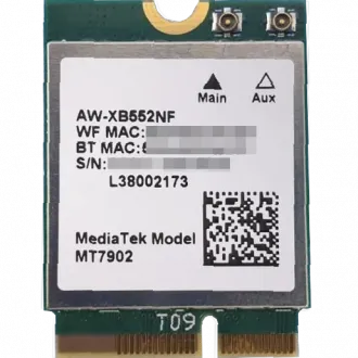 An image of a MediaTek MT7902 WiFi/Bluetooth Network Card.