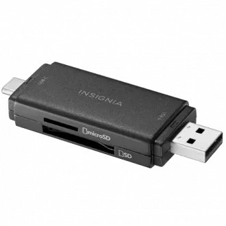 Insignia™ NS-CRSAC1 USB 3.0 SD/microSD Memory Card Reader