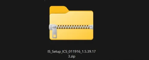 The downloaded .zip file