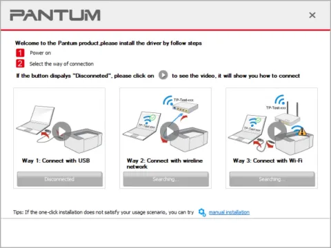 Plug the printer in and let the drivers automatically install.