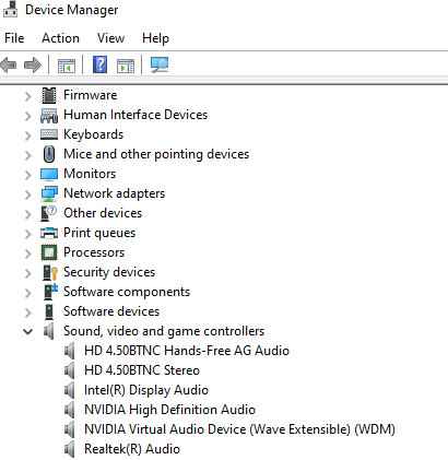 Device Manager Sound