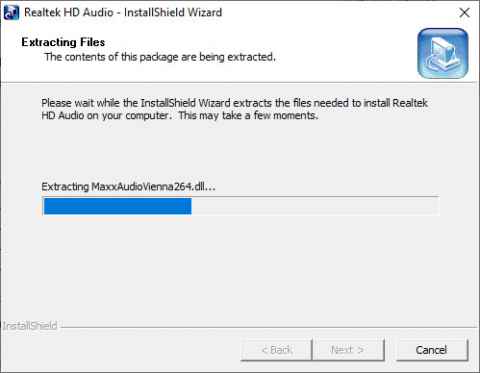 Realtek Installer Loading