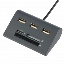 Onn. Multi-Port USB Hub with SD, Micro SD and Compact Flash Card Reader