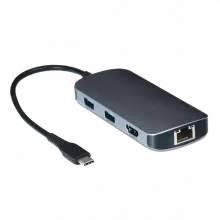 onn. 8-in-1 USB-C Adapter, USB/HDMI/Ethernet Driver