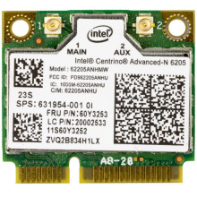 An image of a Intel® Centrino® Advanced-N 6205 WiFi Network using the PCIe mini interface.