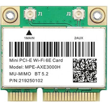 An image of a Intel MPE-AXE3000H Mini-PCIe (WiFi 6) AX Network Card.