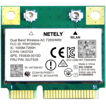 An image of a Mini PCI Express NETELY Wireless-AC 7265HMW Card