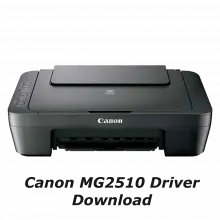 An image of the Canon Pixma MG2510 with the words "Canon MG2510 Driver Download".