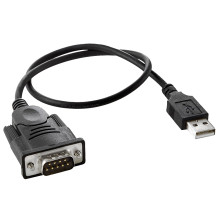 An image of an Insignia™ - 1.3 foot USB-to-RS-232 (DB9) PDA/Serial Adapter Cable