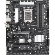 A birds eye view of a ASRock Z690-C/D5 Motherboard.