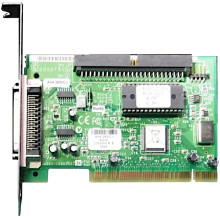 An image of an Adaptec Microchip AHA-2930CU SCSI Card.