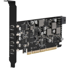 An image of Sinefine USB PCIe Card Power Delivery 4 USB Type-C Ports, PCIe USB3.1(USB 3.2 Gen 2)  Model Number: ULS-UP10148