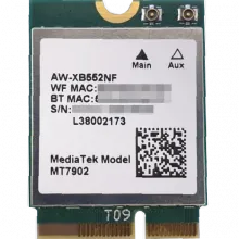 An image of a Azurewave AW-XB552NF WiFi/Bluetooth Card.