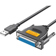 An image of a UGREEN 6ft USB to DB25 Parallel (25 Pin) Printer Cable Adapter.