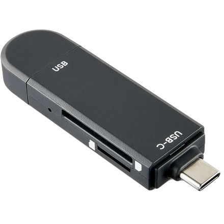 onn. ONNRW7105-BLK USB C/USB 2.0 Memory Card Reader