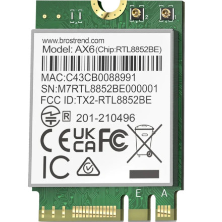 BrosTrend AX6 M.2 AX1800 WiFi 6/Bluetooth Combo Module Adapter
