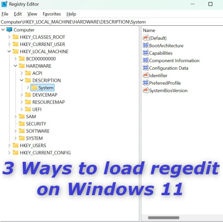 🔧 3 Ways to Open Registry Editor (Regedit) on Windows 11