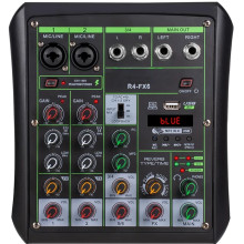 R4-FX6 Portable 4 channels USB Bluetooth Audio interface/Professional Mixer