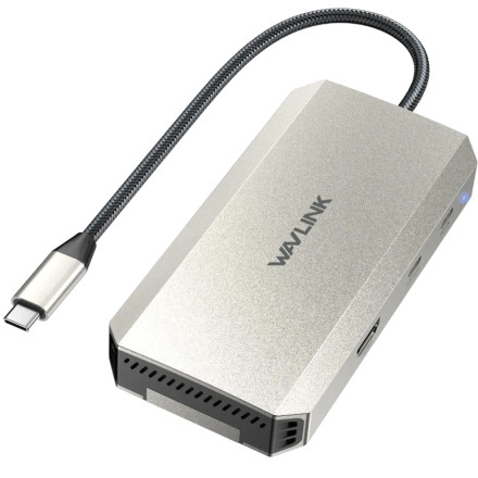 WAVLINK WL-UHP3420  8-in-1 Type C 10Gbps Hub with M.2 PCIe/SATA SSD Enclosure
