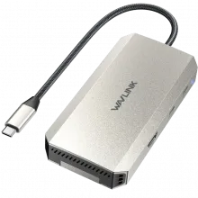 WAVLINK WL-UHP3420  8-in-1 Type C 10Gbps Hub with M.2 PCIe/SATA SSD Enclosure