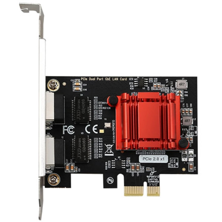 Ulansen TXA094 PCIE-X1 PCIE 2.0 Dual-Port Gbe LAN Network Card