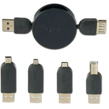 Onn. 100009063 3.2’ USB Adapter Kit with Retractable Cable