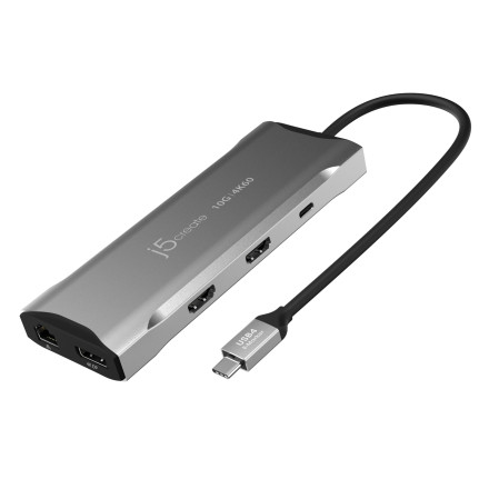 j5create JCD397 4K60 Elite USB-C® Triple-Monitor 10Gbps Mini Dock 