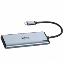 Selore SEUC6101 5 in 1 USB C to USB C Dual Monitor Adapter