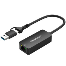 Simplecom NU405C SuperSpeed USB-C /USB-A to 2.5G Ethernet Network Adapter 