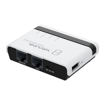 WAVLINK WL-NU516U1 Wireless N300 USB Network Printer Server