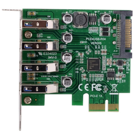 CY U3-101-HX PCI-E to 4-Port USB3.0 Adapter