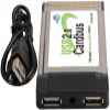 Card Bus USB 2.0 2 port PCMCIA PC Card Adapter Power