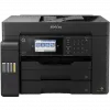 Una imagen del frente de una impresora multifunción con tanque de tinta dúplex Wi-Fi Epson EcoTank L15150 A3.