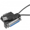 Una imagen de un dispositivo MosChip MCS7705 USB 1.1 a puerto de impresora/puerto serie.