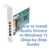 Install audio driver Windows 11 using Device Manager
